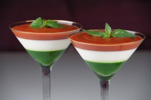 Pannacotta tomate basilic